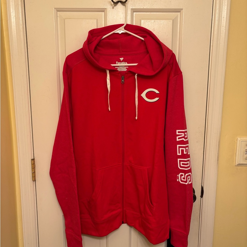 Cincinnati Reds NWT Fanatics MLB Red Full-Zip Hoodie Jacket